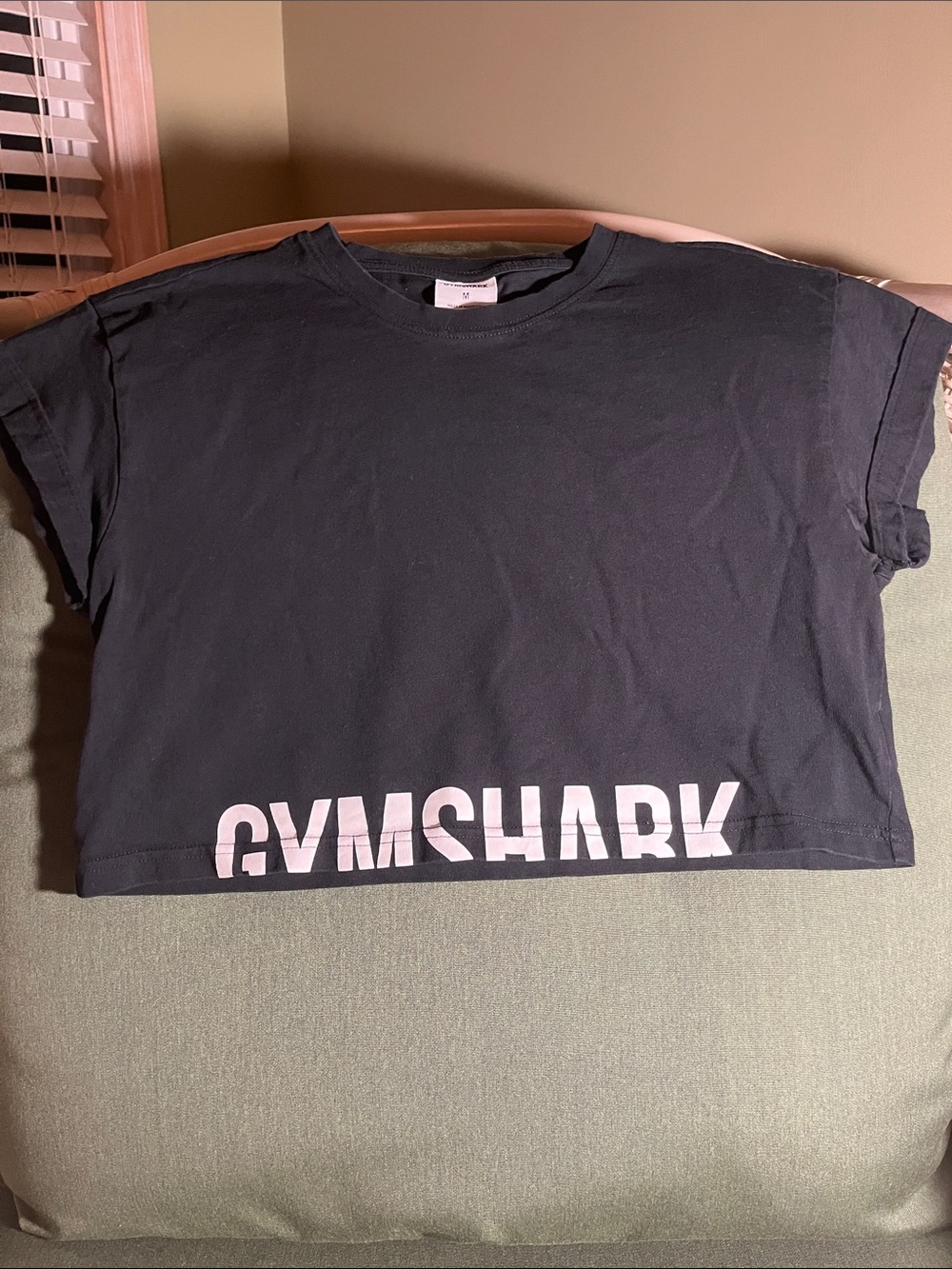 Gymshark Black Cropped Logo Tee